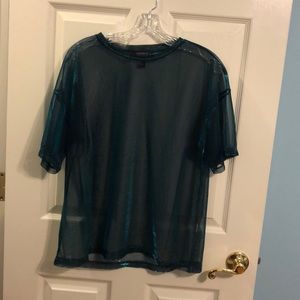 Forever 21 Mesh Metallic shirt